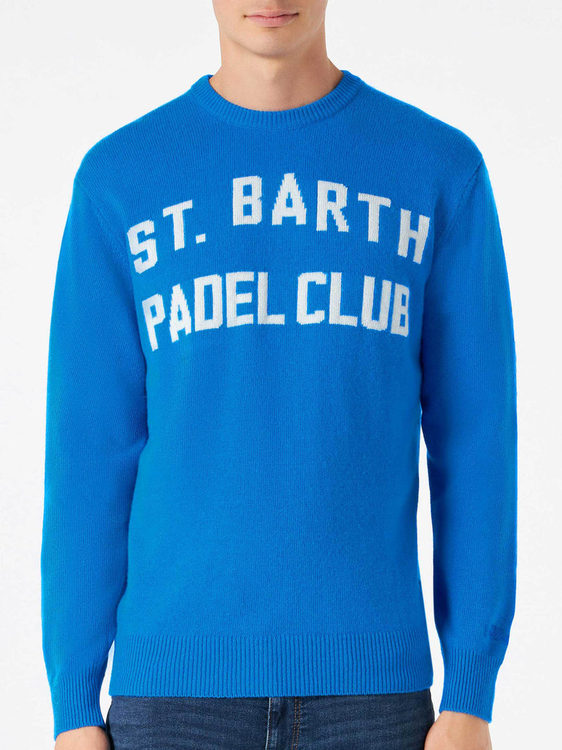 Maglione da uomo con scritta St. Barth Padel Club