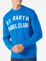 Herrenpullover mit St. Barth Padel Club-Schriftzug