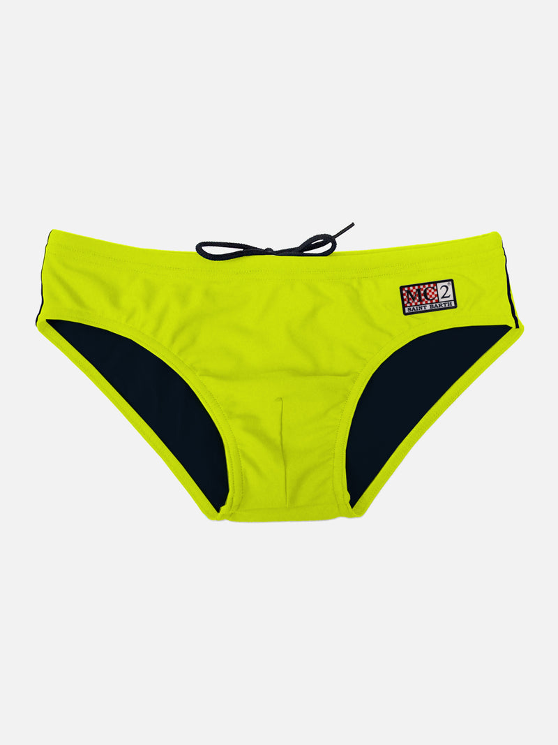 Slip da bagno da uomo giallo fluo