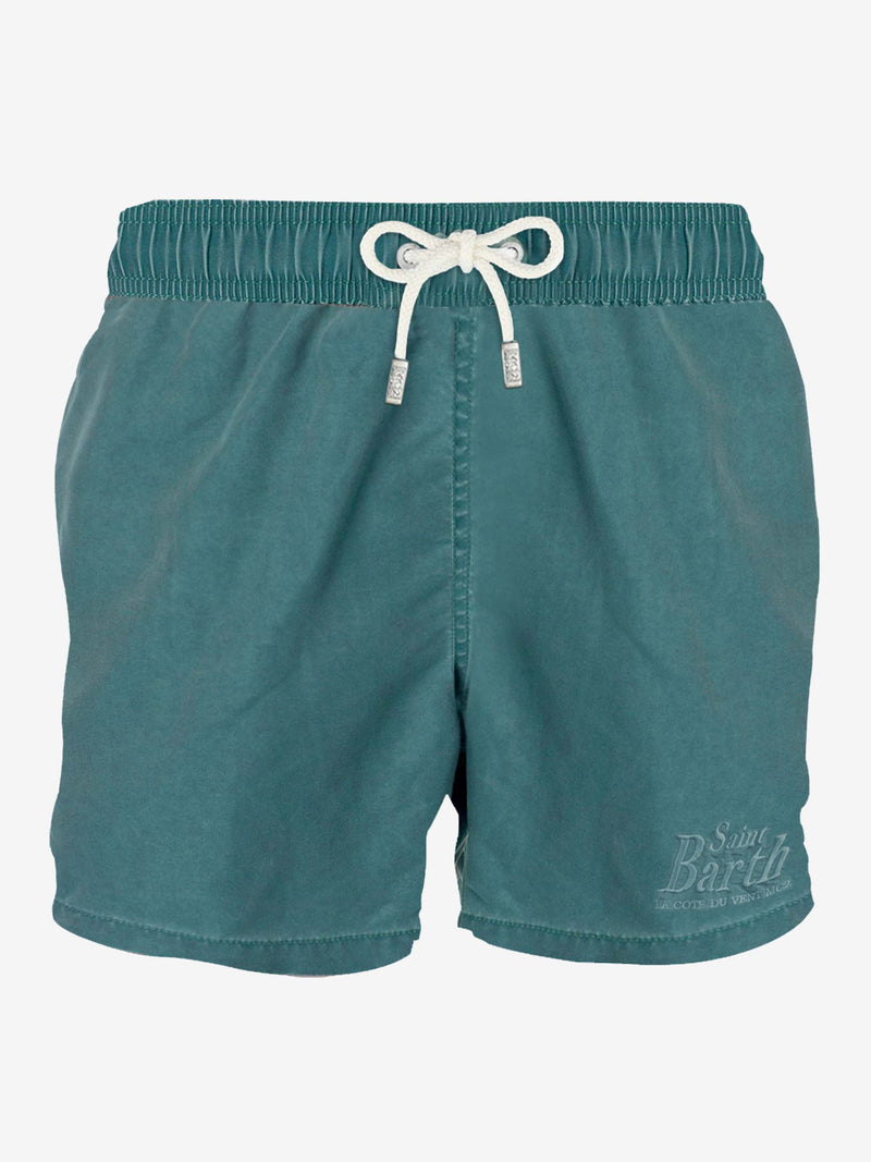 Blaugrüne Badeshorts für Herren