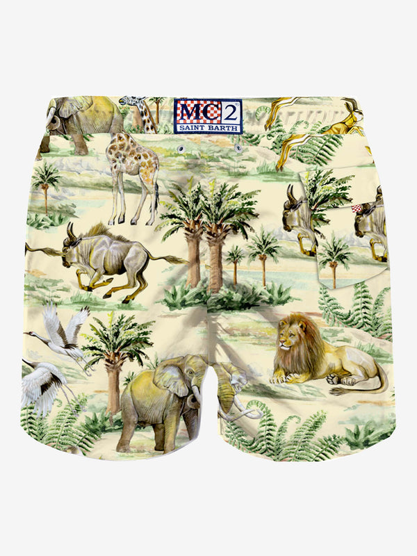 Klassische Herren-Badeshorts mit Wildtier-Print