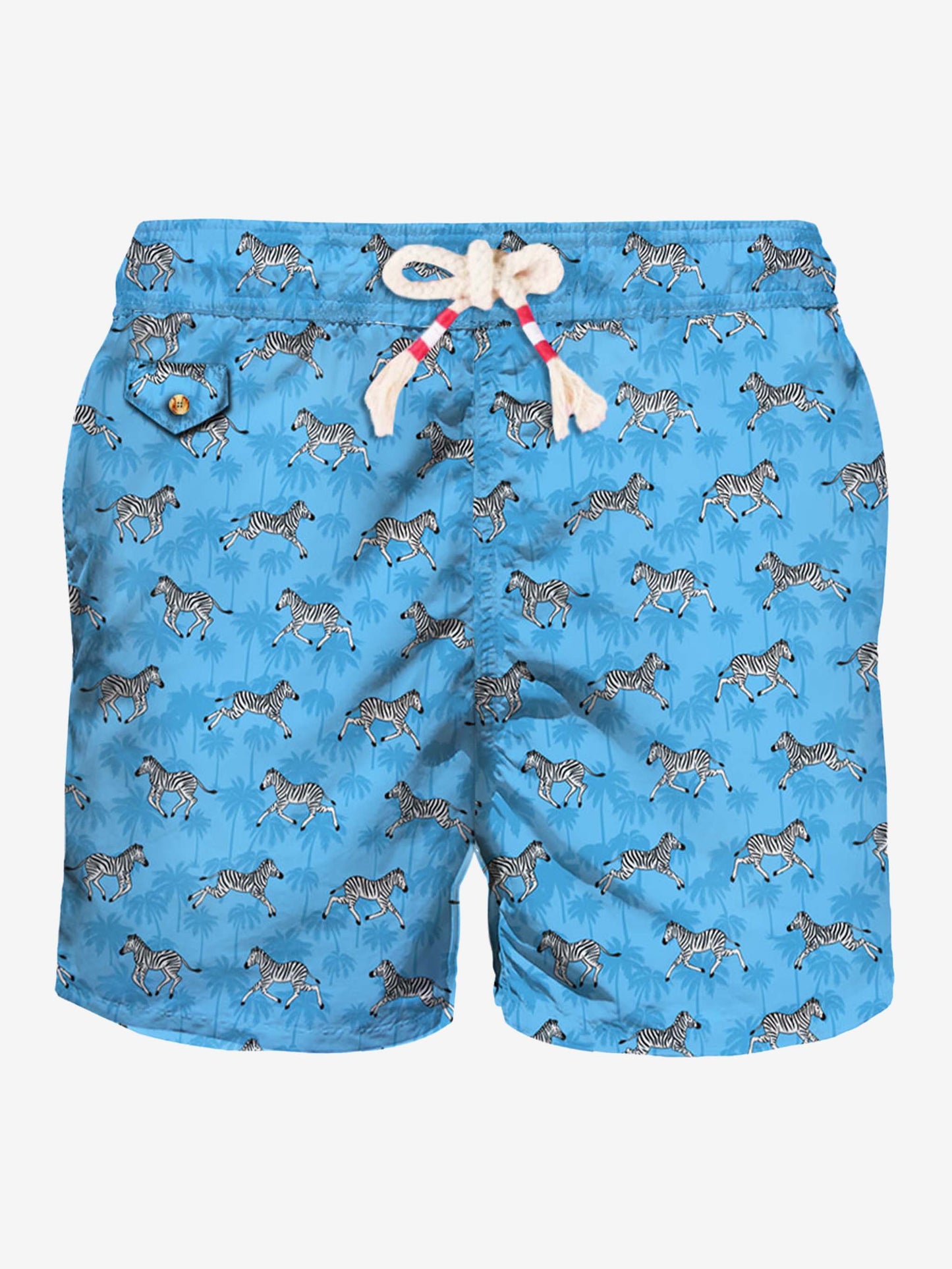 Light fabric man swim shorts zebra print - MC2 Saint Barth