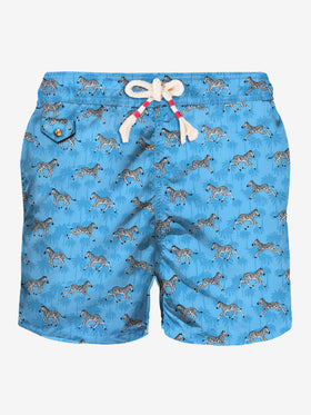 Light fabric man swim shorts zebra print - MC2 Saint Barth