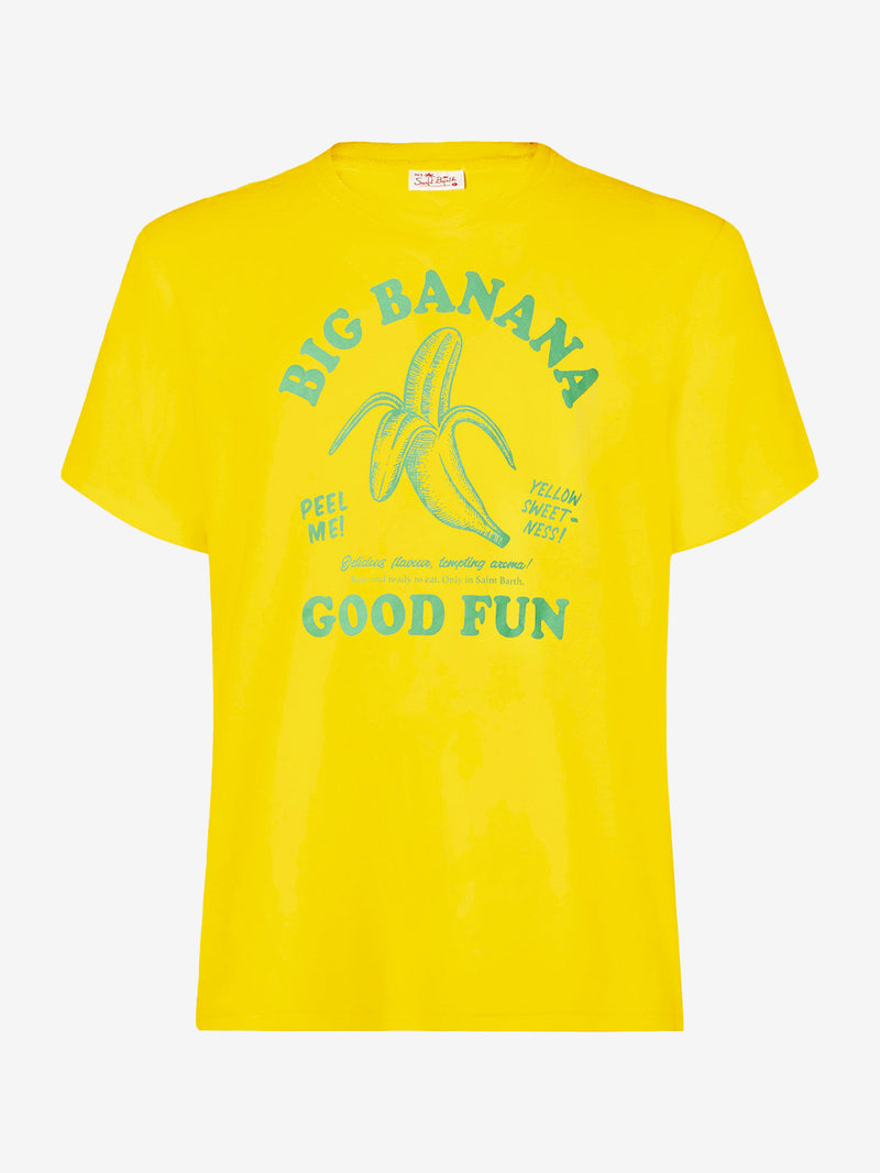 Herren-T-Shirt aus Baumwolle mit Bananenaufdruck