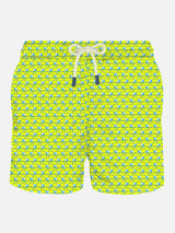 Herren-Badeshorts mit Quallen-Fluo-Print