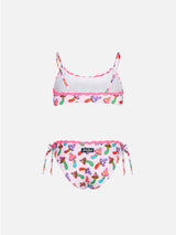 Mädchen-Bralette-Bikini mit Pilz-Print