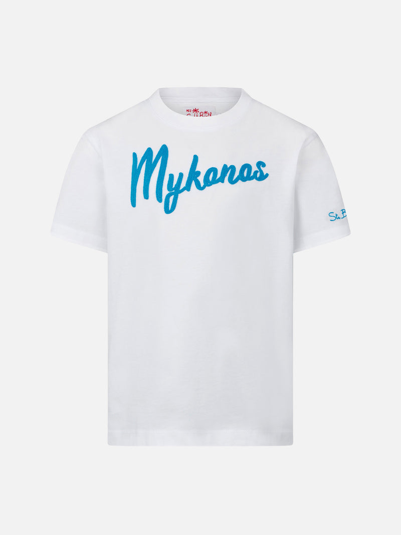 Boy t-shirt with Mykonos embroidery