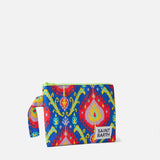 Pochette Pareasy in nylon con stampa ikat