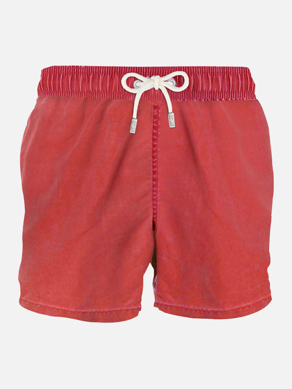 Rote Delavè-Badeshorts für Herren