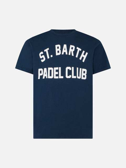 Man cotton vintage treatment t-shirt with St. Barth Padel Club print - MC2 Saint Barth