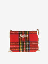 Parisienne red tartan cross-body pouch bag