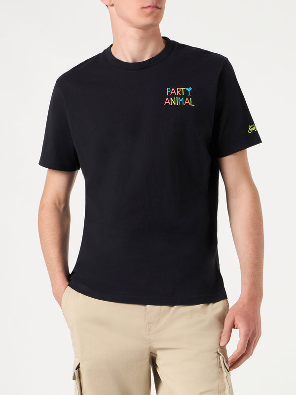 Herren-T-Shirt mit PARTY ANIMAL-Stickerei | NIKI DJ SONDEREDITION