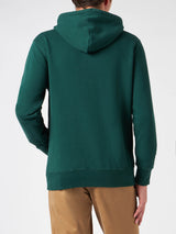 Man green hoodie with Saint Barth patch