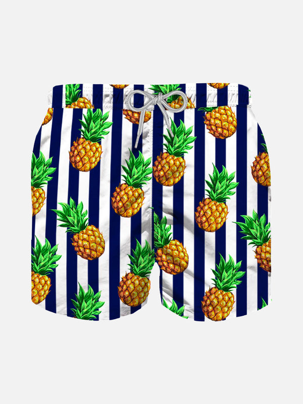 Pineapple print boy swim shorts