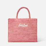 Vanity-Rosa-Basttasche mit Saint-Barth-Stickerei