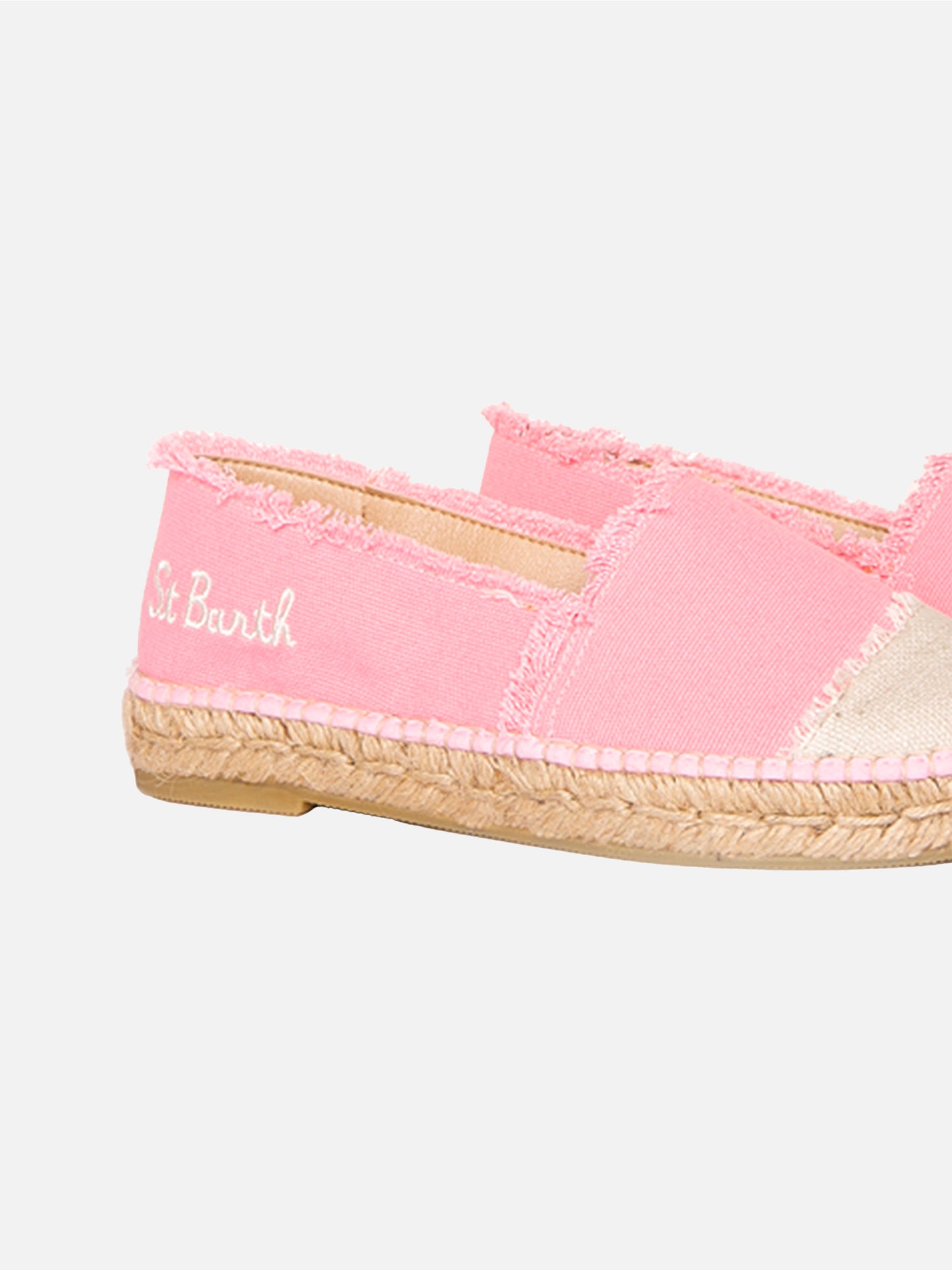 Pink canvas espadrillas with embroidery - MC2 Saint Barth