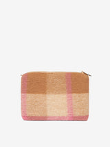 Pouch coperta a tracolla Parisienne con motivo tartan rosa e beige