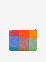 Parisienne blanket crossbody pouch bag with brigh multicolor check