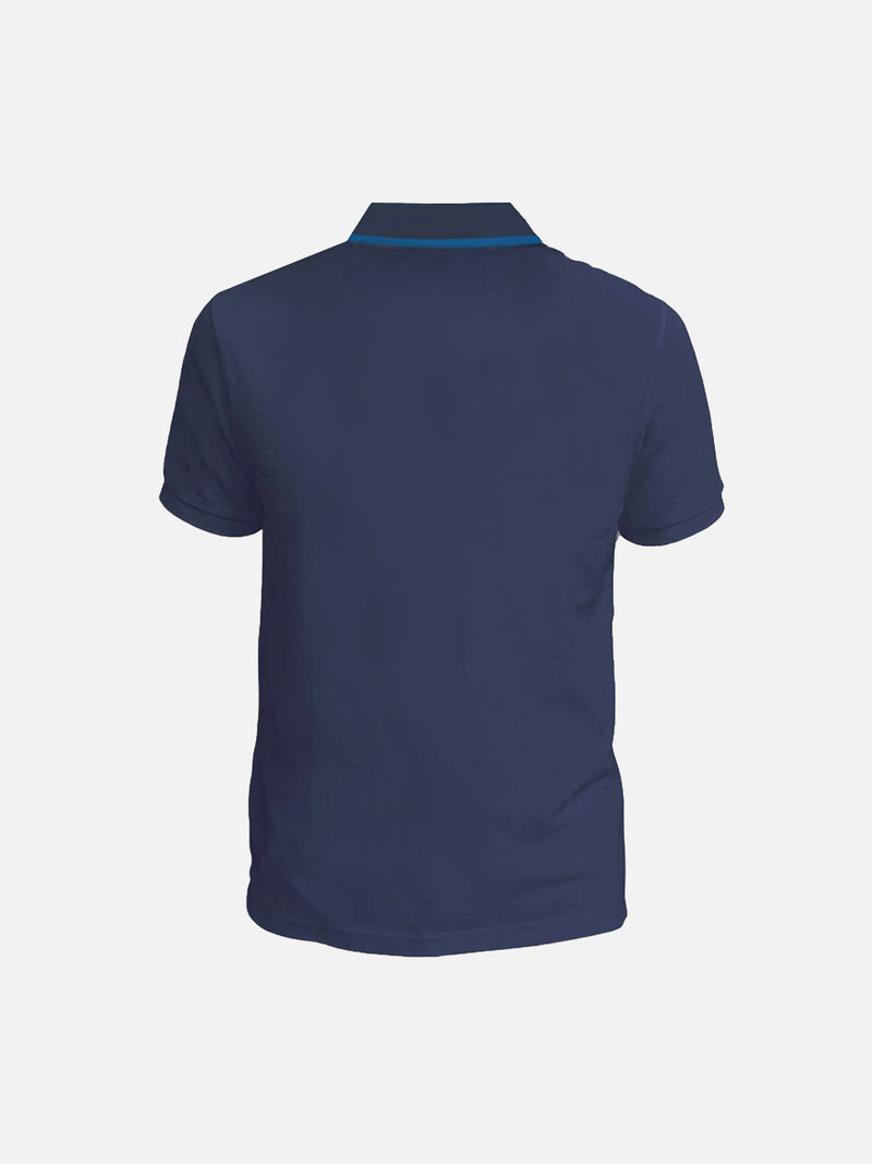 Blaues Jungen-Poloshirt aus Baumwollpiquet