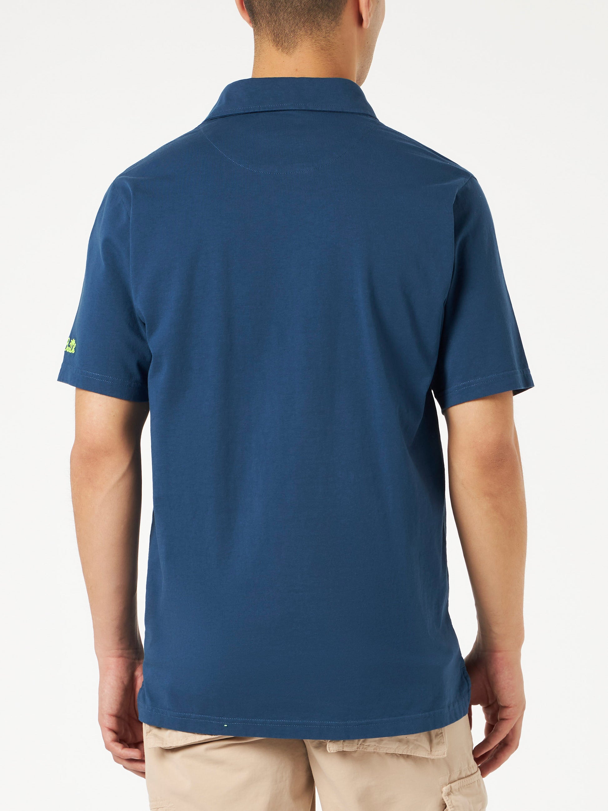Navy bluecotton jersey man polo - MC2 Saint Barth