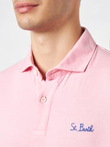 Poloshirt aus rosa effetto sfumato-Jersey