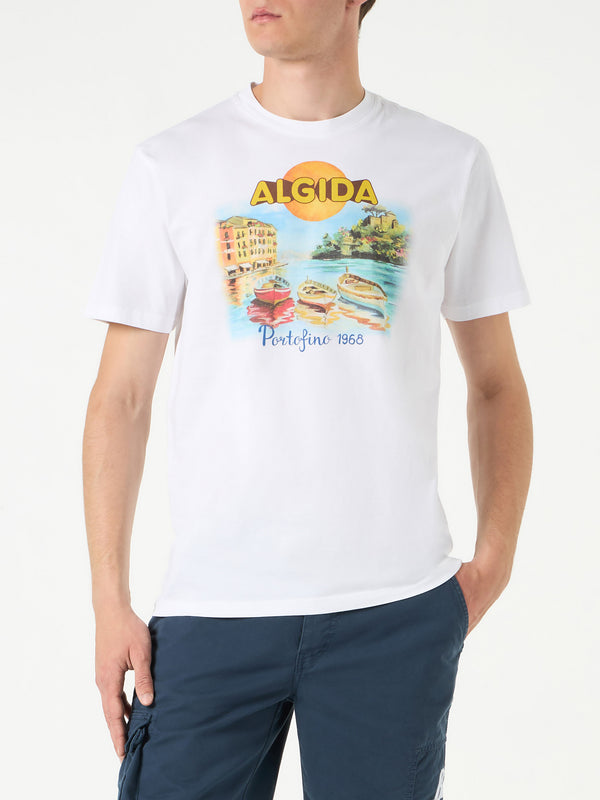 Herren-T-Shirt aus Baumwolle mit Algida Portofino-Aufdruck | ALGIDA® SONDEREDITION