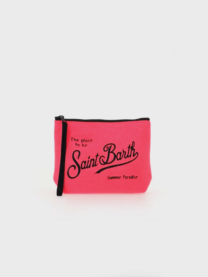 Fluo pink terry pochette Aline