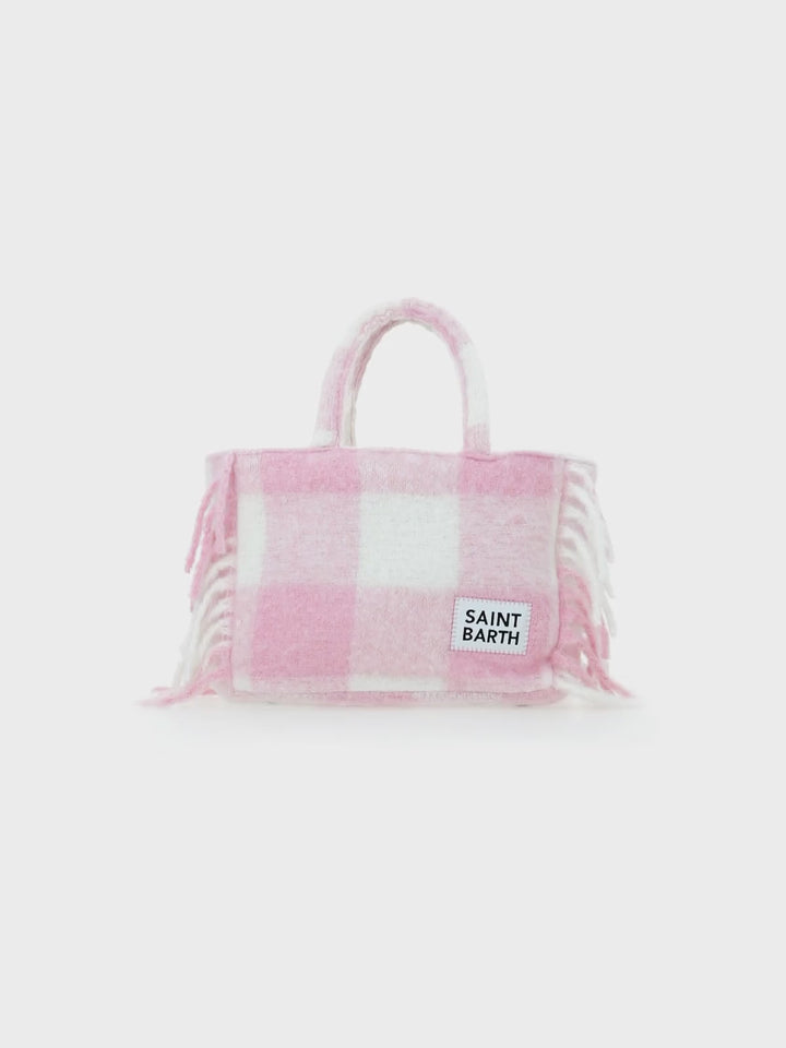 Colette-Deckenhandtasche mit Karodruck