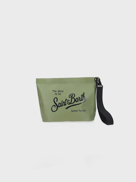 Pochette Aline verde militare water-resistant