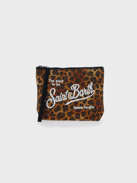Aline lurex pochette with animalier print