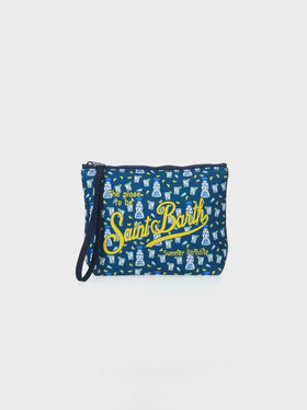 Pochette Aline in scuba con stampa tequila