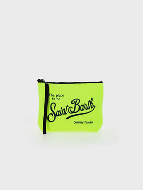 Pochette Aline in spugna giallo fluo