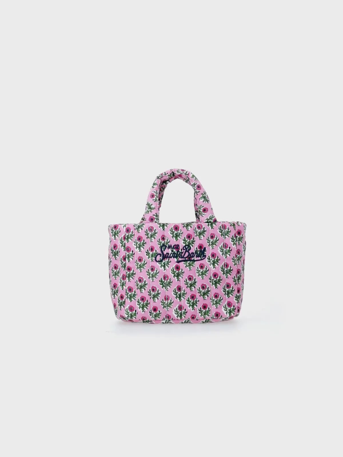 Pink flower quilted Soft Tote Mini bag – MC2 Saint Barth