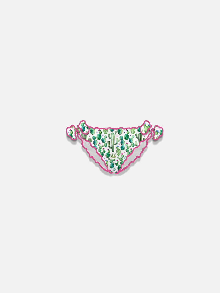 Girl swim briefs with cactus - MC2 Saint Barth