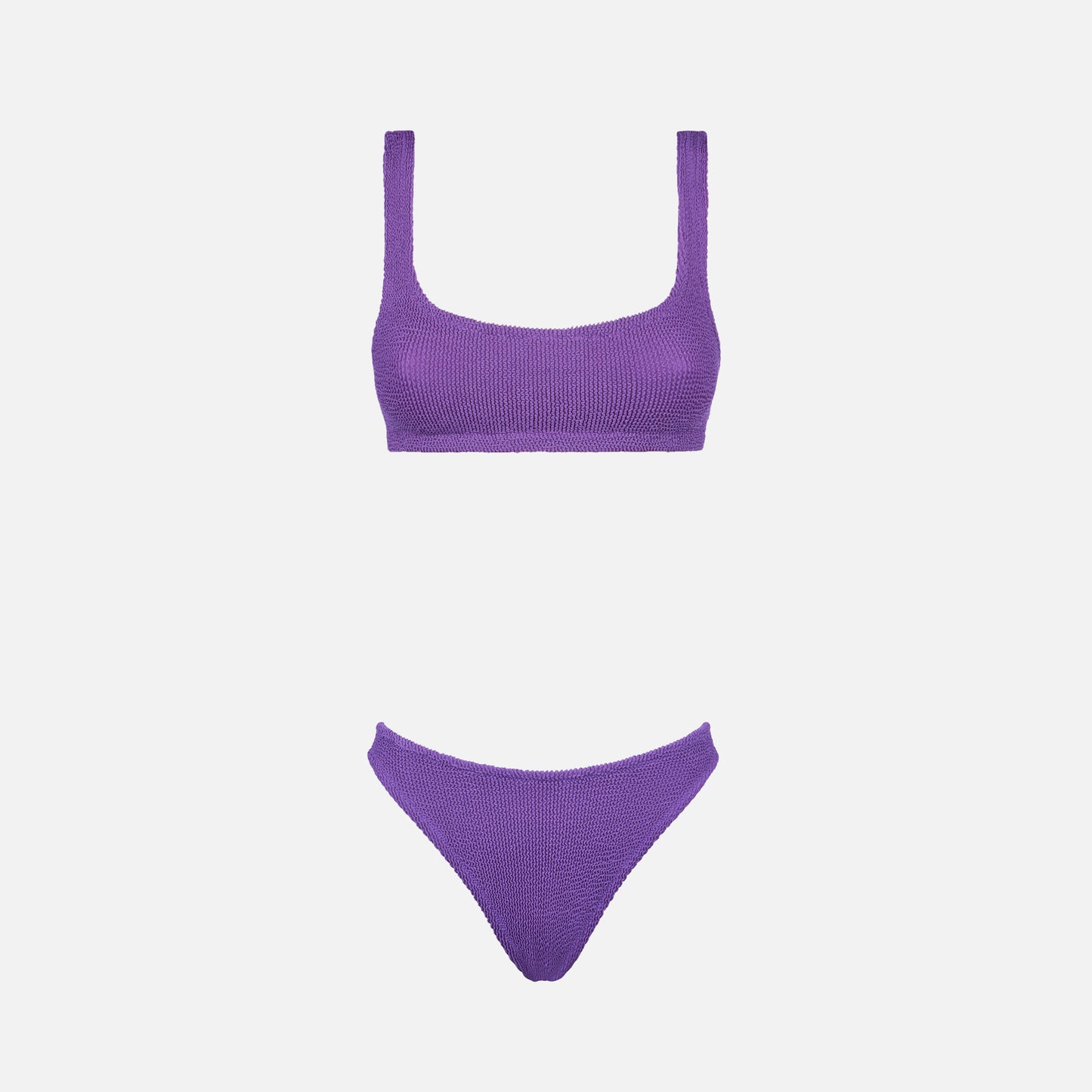 Bikini da donna a bralette viola crinkle