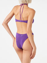 Costume da bagno trikini viola crinkle