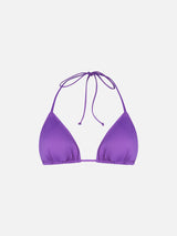 Woman purple triangle top