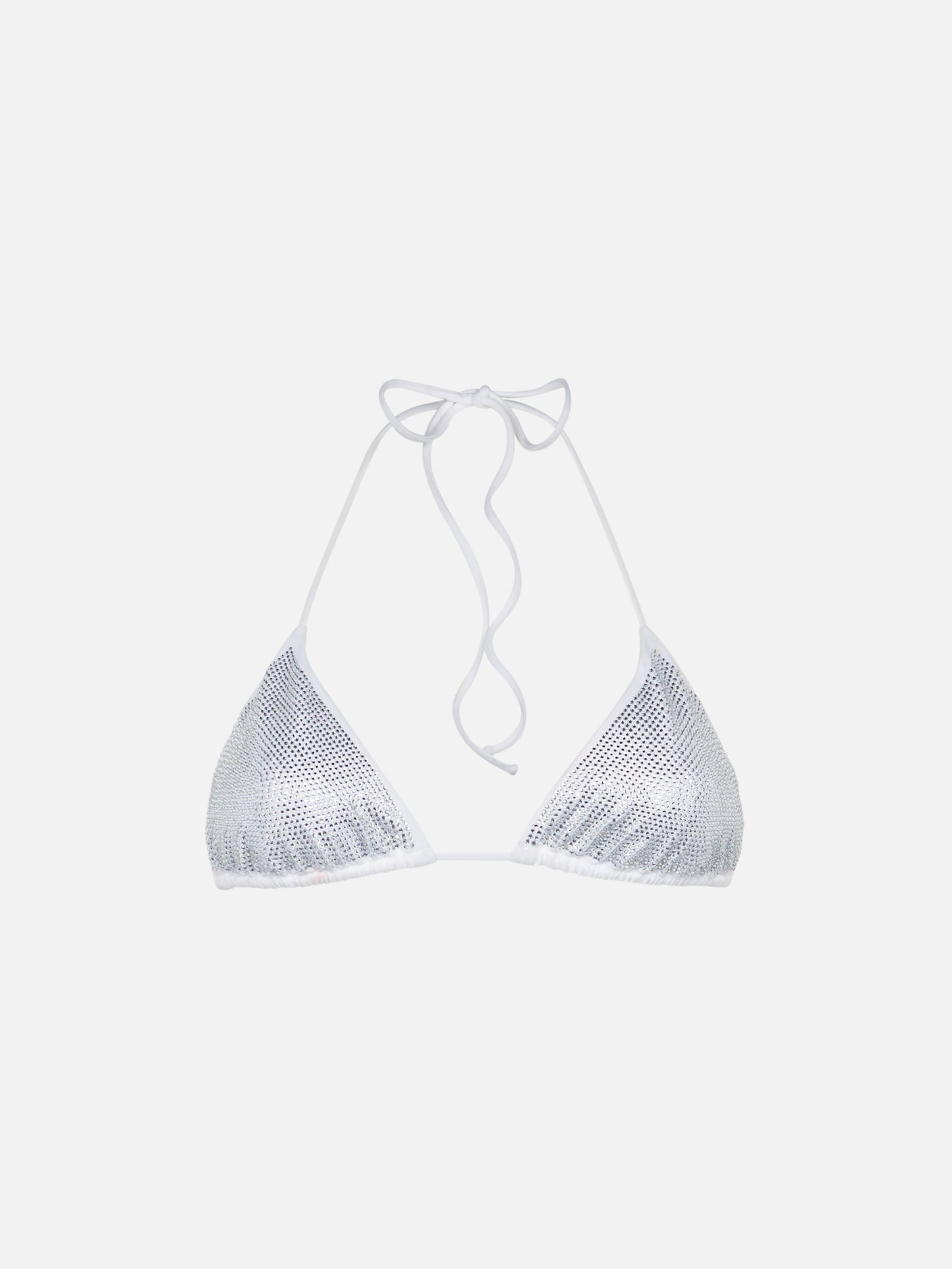 Costume da bagno donna a triangolo con strass argento