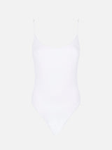 Ribbed one piece swimsuit