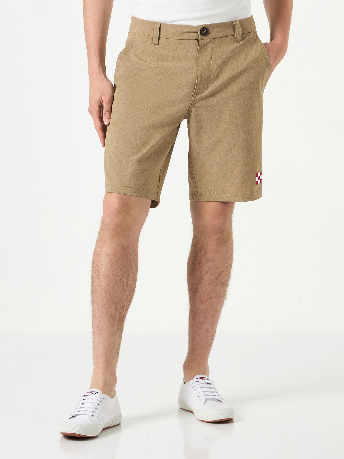 Man beige ripstop fabric bermuda - MC2 Saint Barth