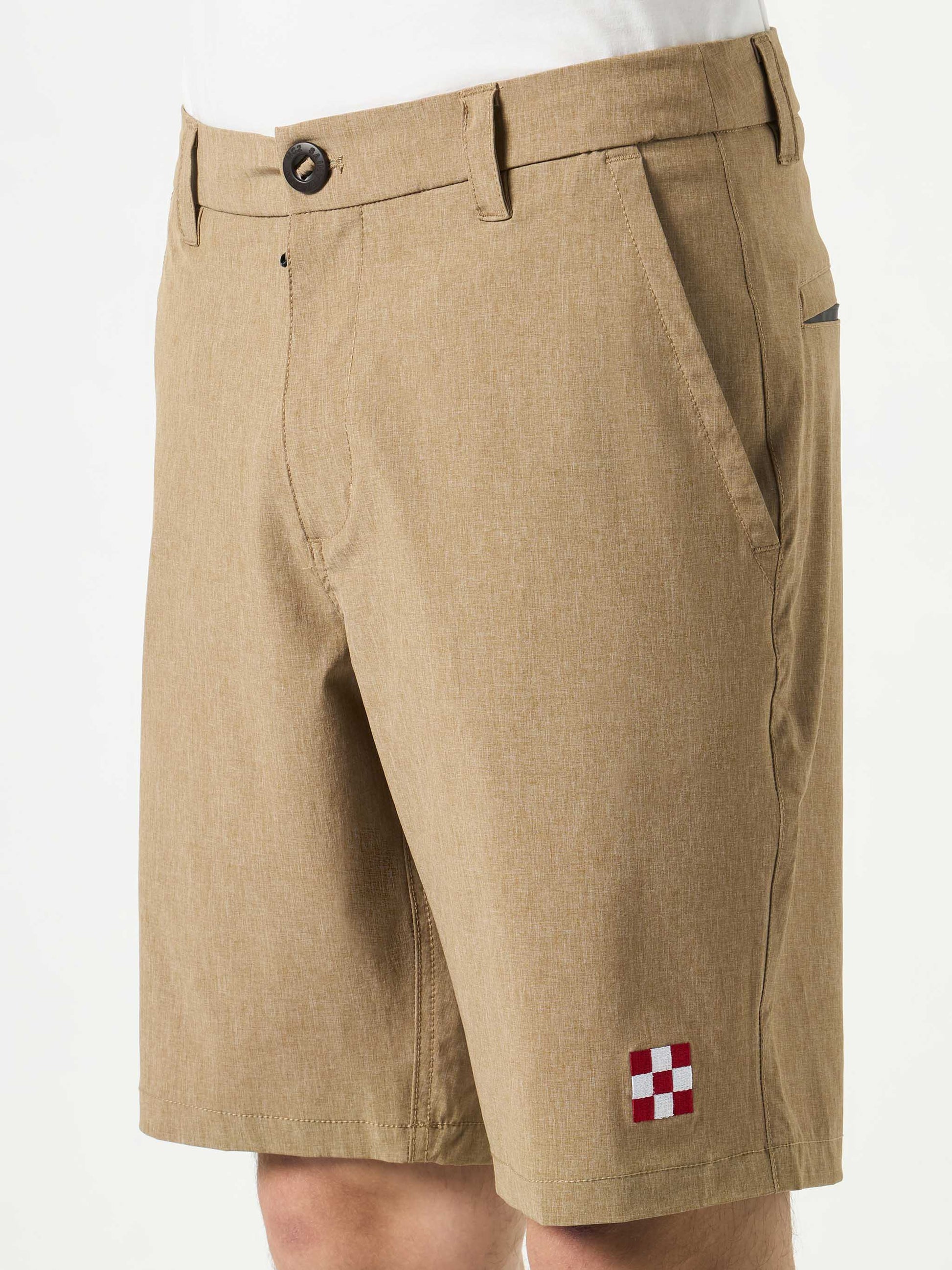 Man beige ripstop fabric bermuda - MC2 Saint Barth
