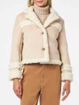 Giubbotto corto da donna modello shearling