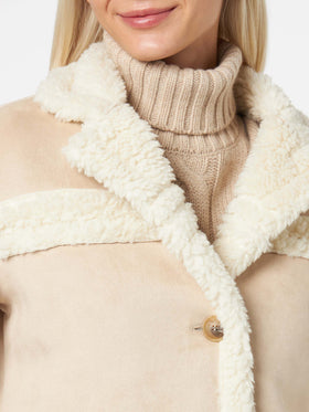 Woman short shearling-like jacket - MC2 Saint Barth