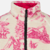 Sherpa-Jacke für Mädchen mit Toile-de-Jouy-Print