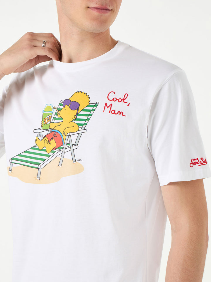 T-shirt uomo in cotone con ricamo Cool Man Bart | EDIZIONE SPECIALE DEI SIMPSON