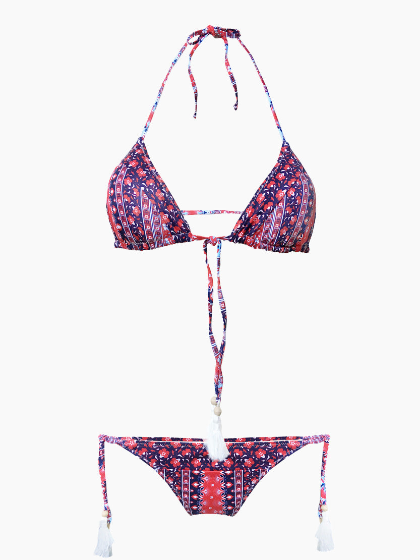 Gipsy print triangle bikini - MC2 Saint Barth