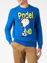 Maglione da uomo girocollo con stampa jacquard padel Snoopy | SNOOPY - EDIZIONE SPECIALE ©PEANUTS