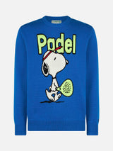 Herrenpullover mit Rundhalsausschnitt und Snoopy Padel-Jacquard-Print | SNOOPY – ©PEANUTS SONDERAUSGABE