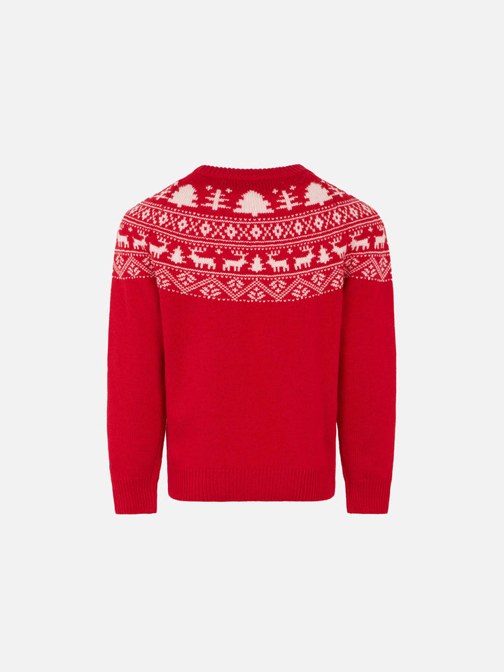 Maglione da bambino Saint Barth con stampa norvegese