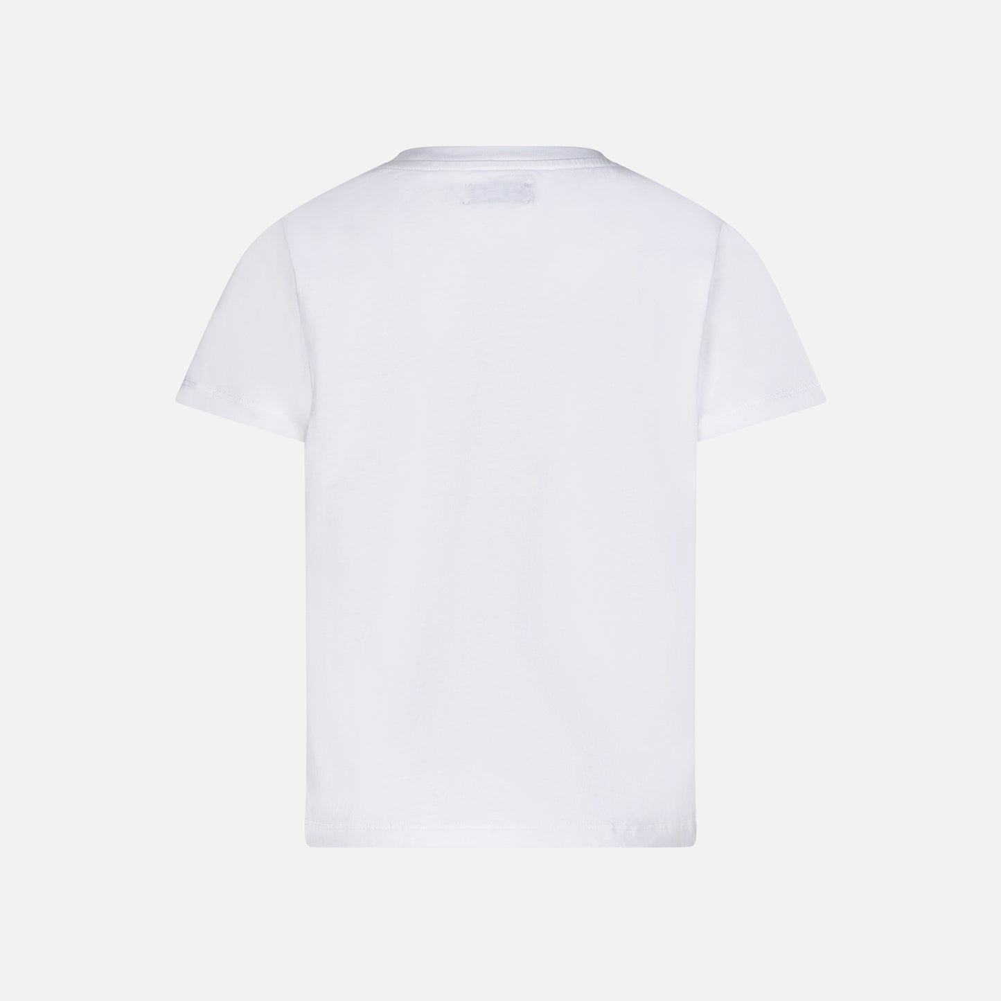 Mädchen-T-Shirt mit rosafarbenem St. Barth-Aufnäher